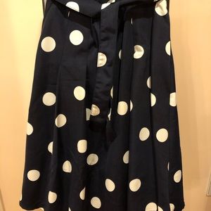 New York & Company Skirt with Belt Navy Blue
